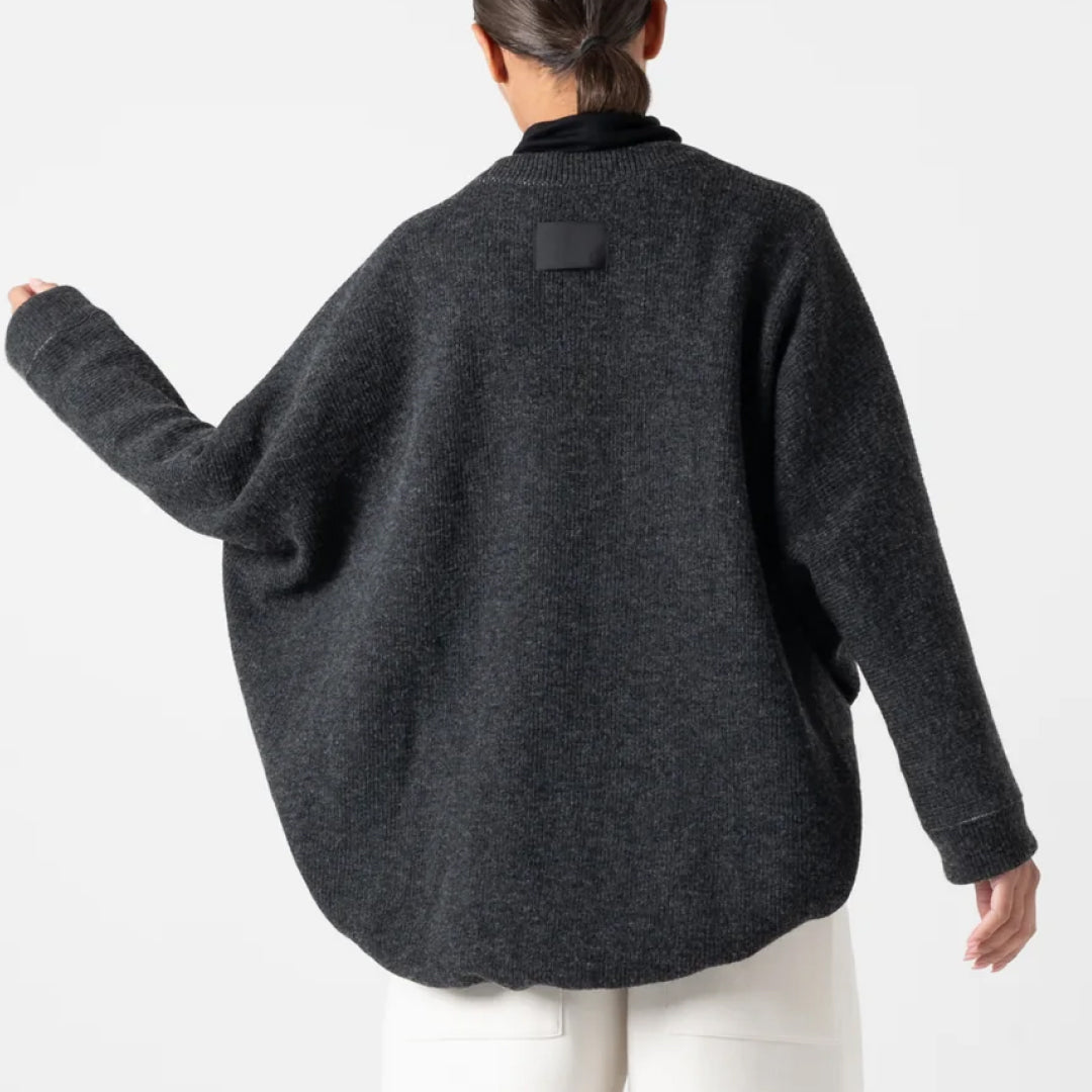 【COGTHEBIGSMOKE】KRISTA BOLERO / CHUNKY RIB JERSEY CHARCOAL