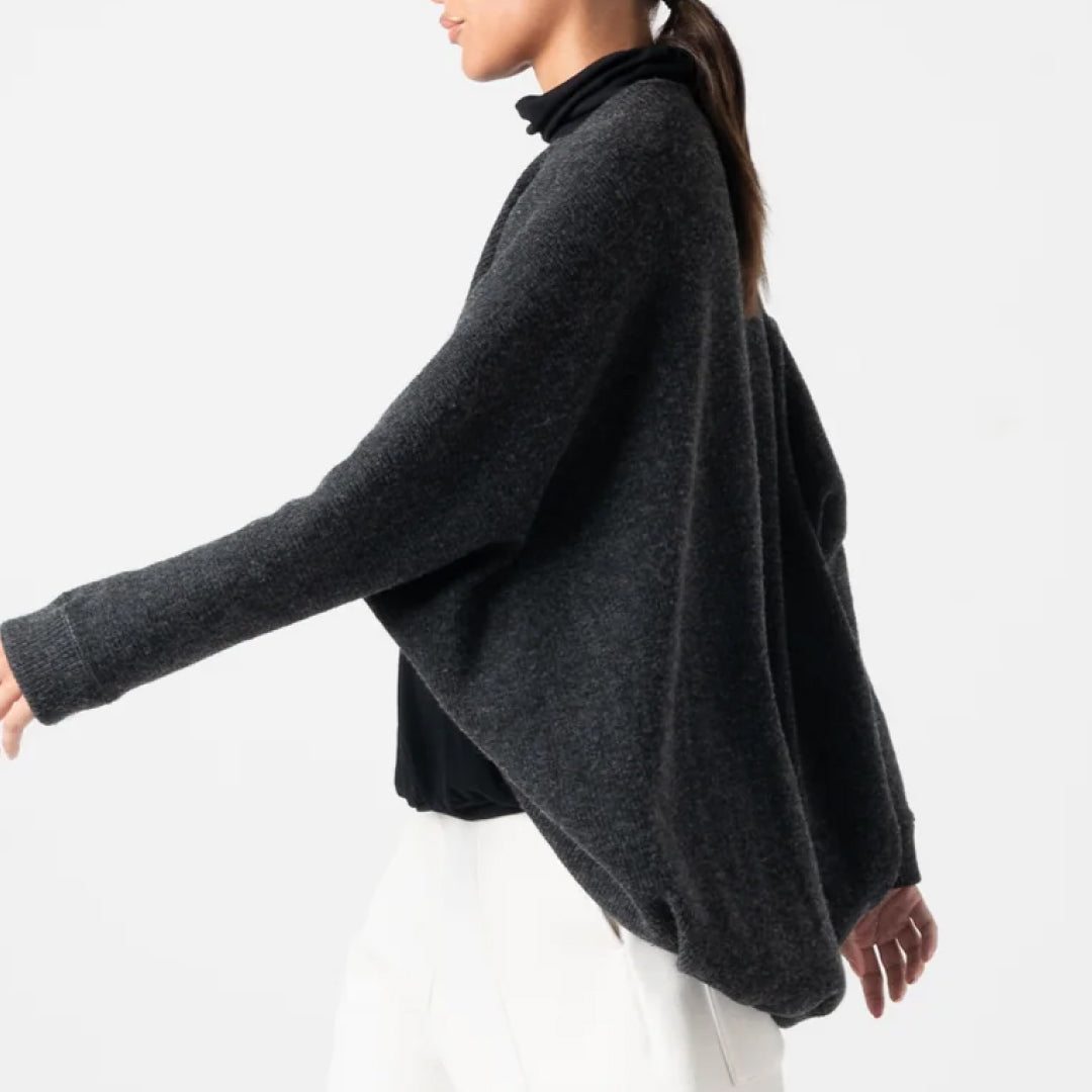 【COGTHEBIGSMOKE】KRISTA BOLERO / CHUNKY RIB JERSEY CHARCOAL
