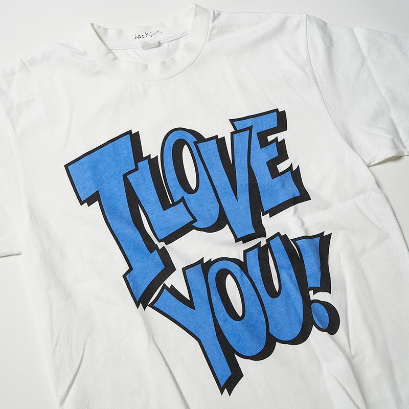 I LOVE YOU！ Tee White/Blue