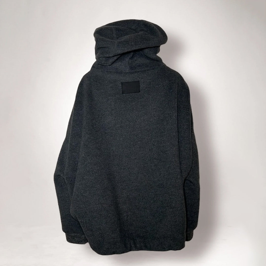 【COGTHEBIGSMOKE】KNOLL CROPPED HOODY / LIGHT WEIGHT BRUSHED DOUBLE JERSEY　CHARCOAL