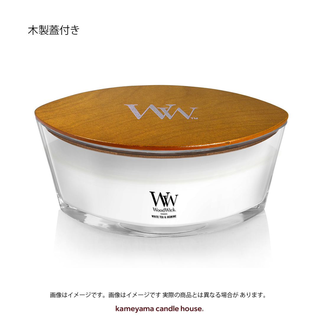 WoodWick Hearth Wick ホワイトティー&ジャスミン